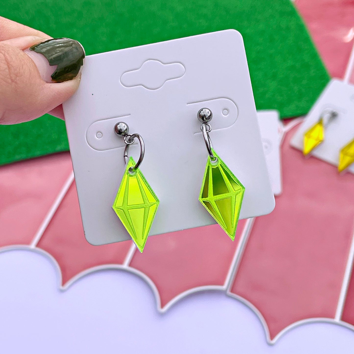 Byte Sized - Plumbob Earrings | Choose Your Mood!