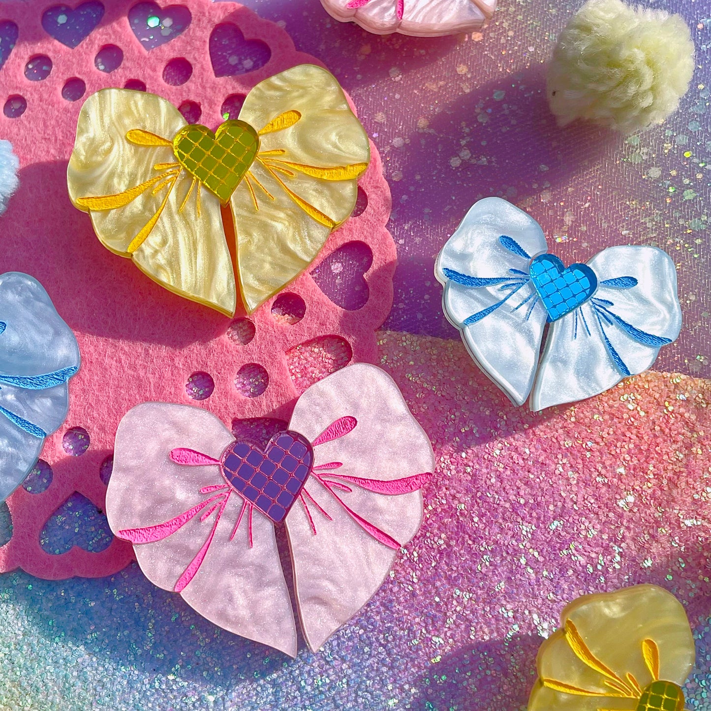 Magical Girl Heart Bow Hair Clip // 2 Sizes To Choose From!