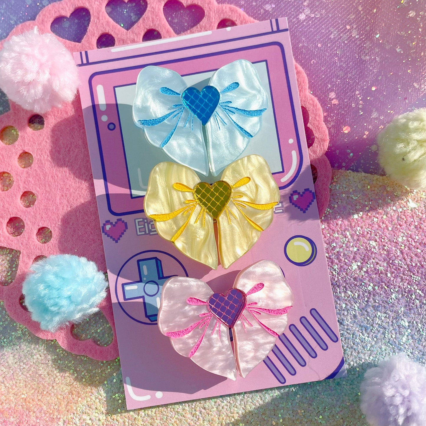 Magical Girl Heart Bow Hair Clip // 2 Sizes To Choose From!