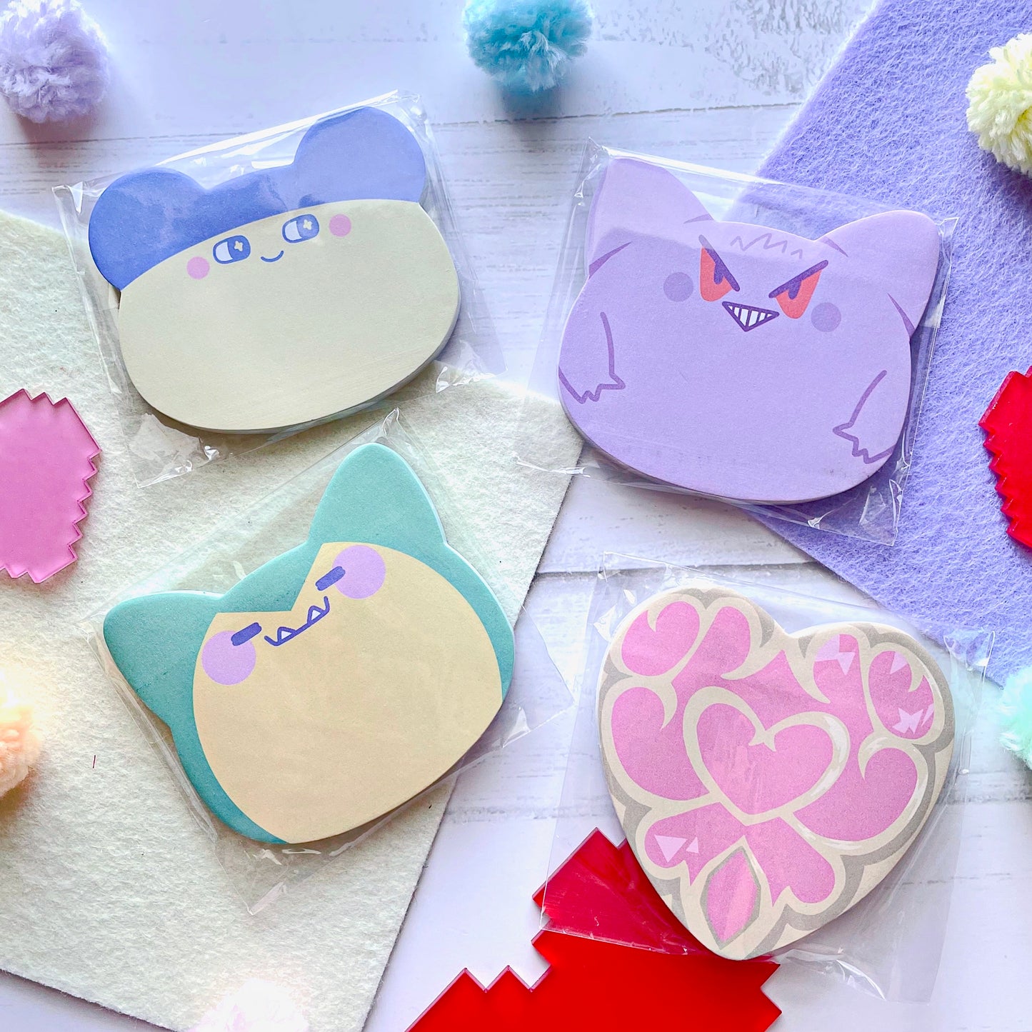 Character Sticky Note Pads - 50 Sheets