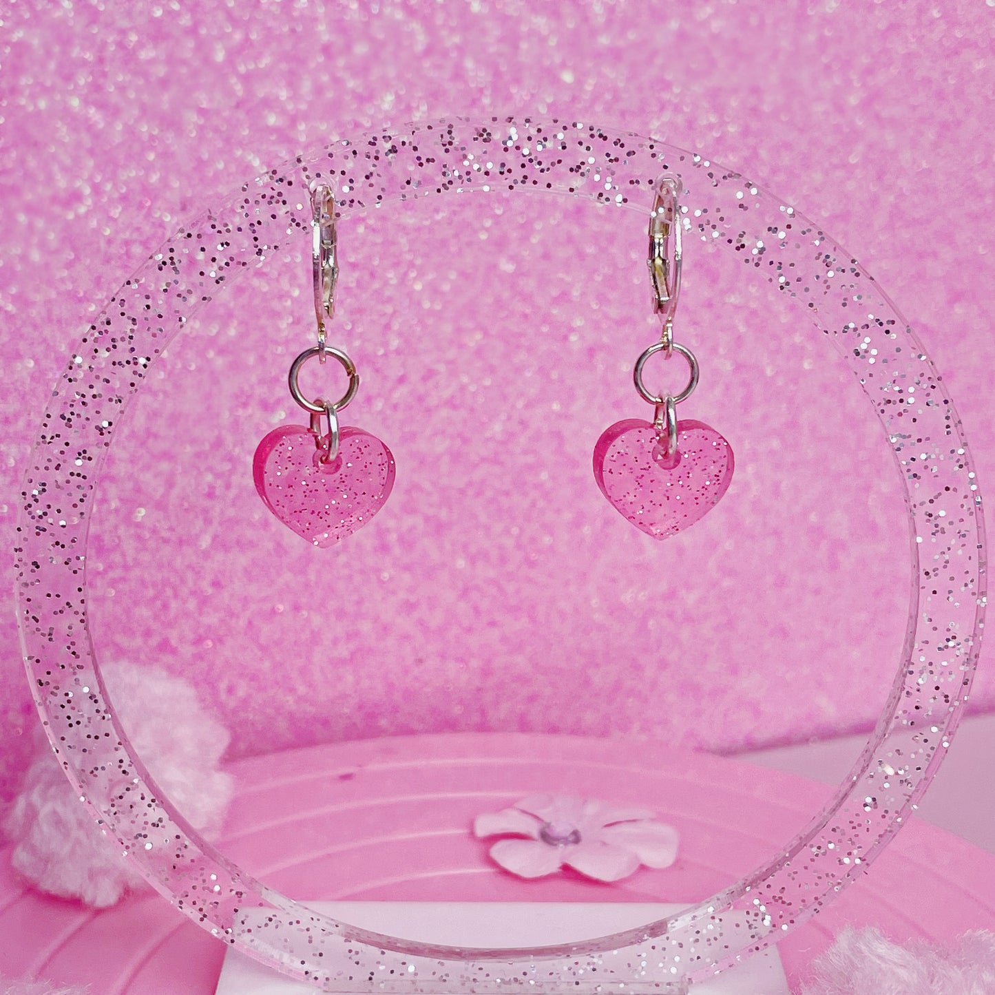 Pink Heart Mini Earrings