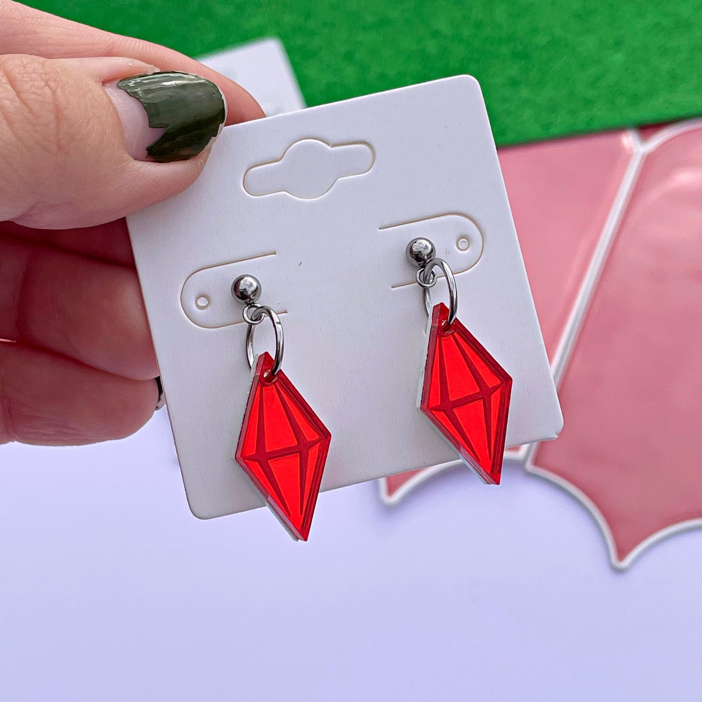 Byte Sized - Plumbob Earrings | Choose Your Mood!