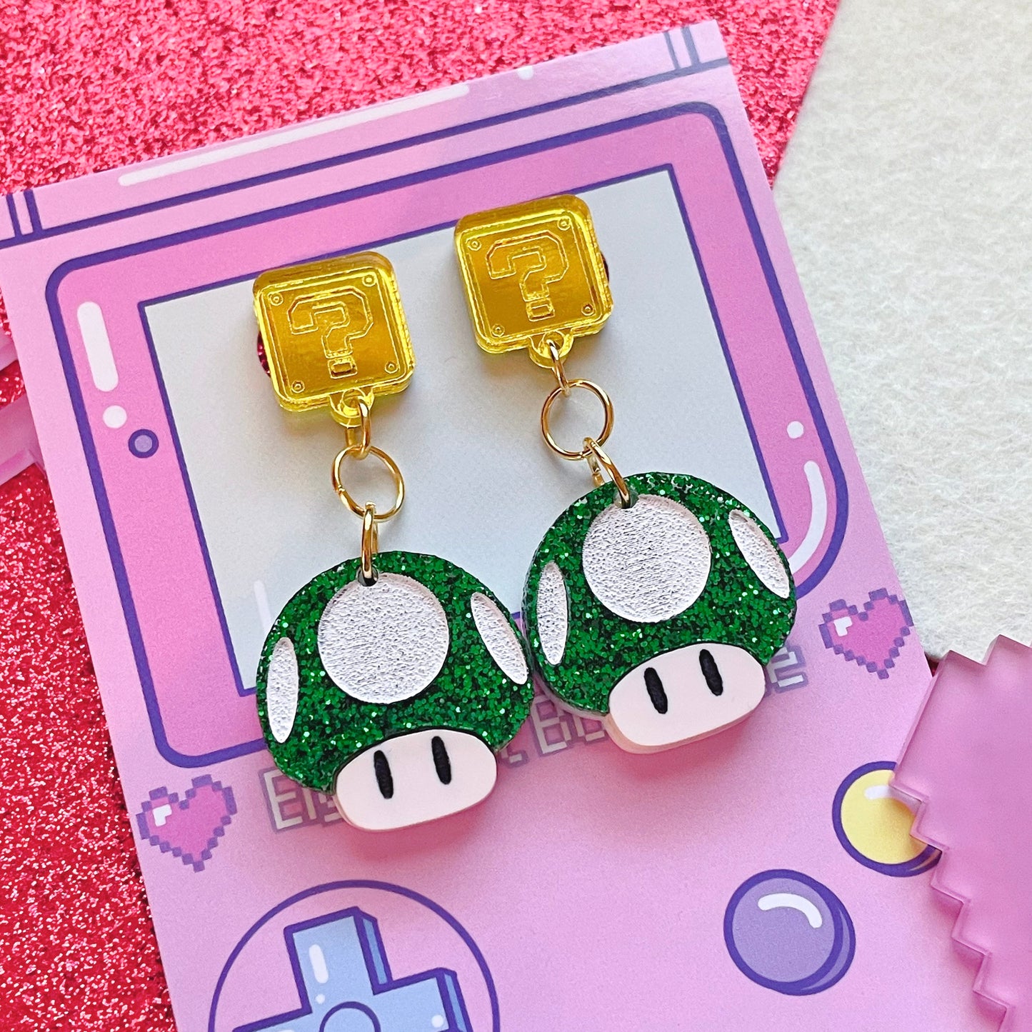 Power Up! Mushroom Stud Earrings // New Size & More Colors Now Available!