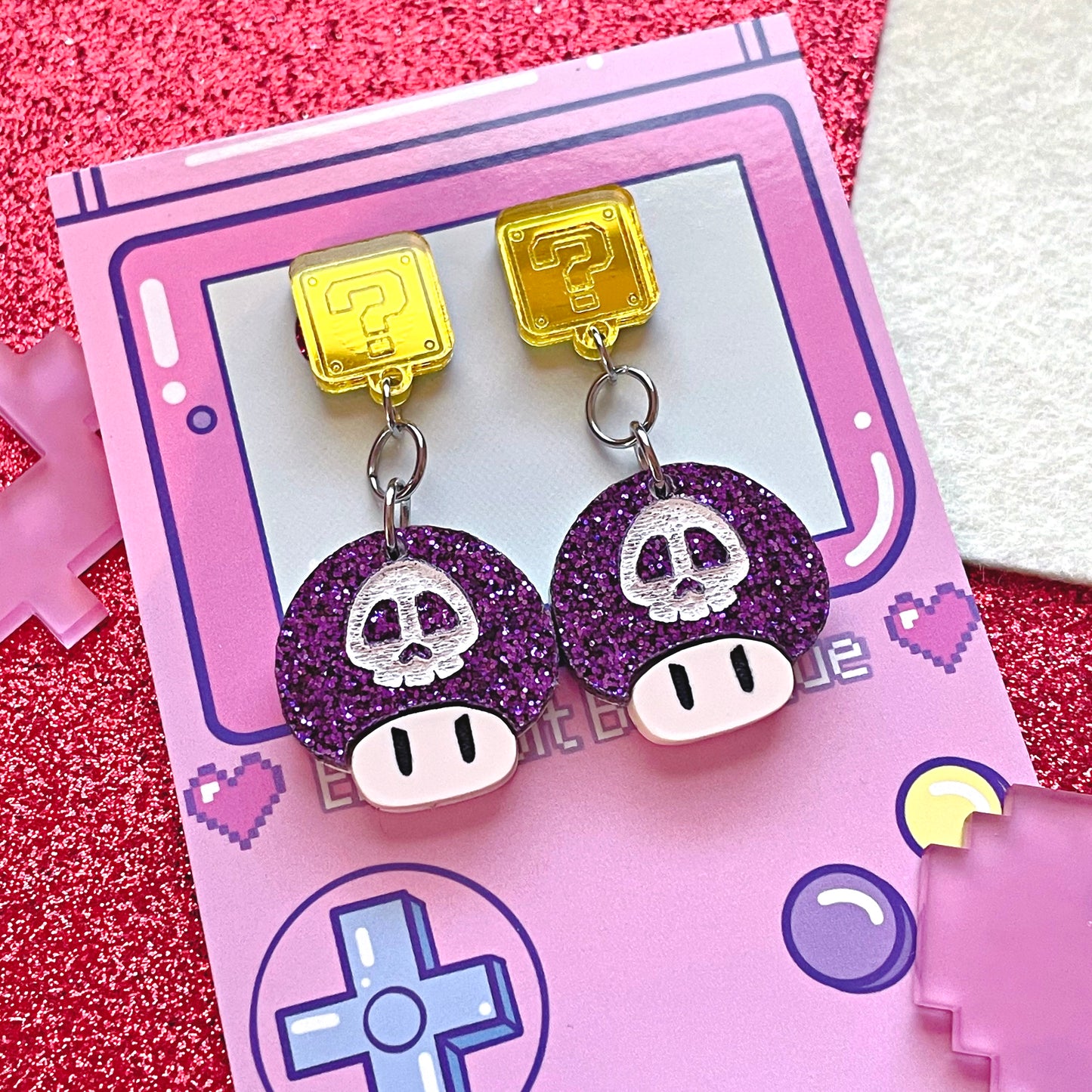 Power Up! Mushroom Stud Earrings // New Size & More Colors Now Available!