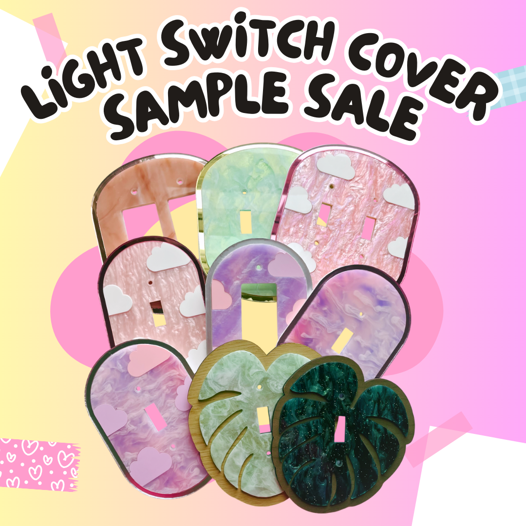 SAMPLE SALE - B-GRADE Light Switch Covers All Sizes + Shapes $10