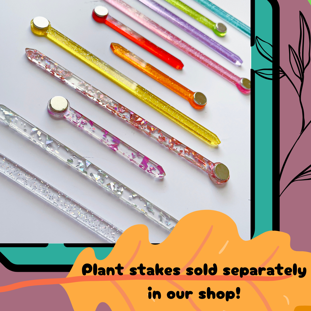 Plant Stake Magnet Topper // Ghostie Plant Spirits // STAKE SOLD SEPERATELY
