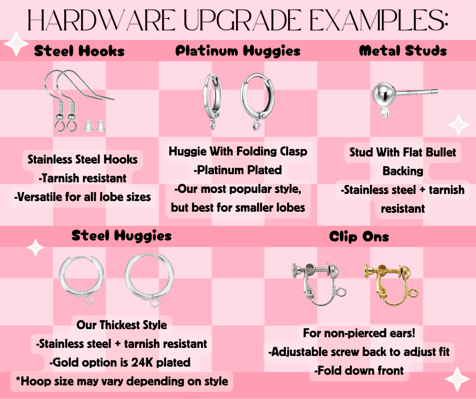 Silver Hex Dagger Earrings // Choose Your Hardware!