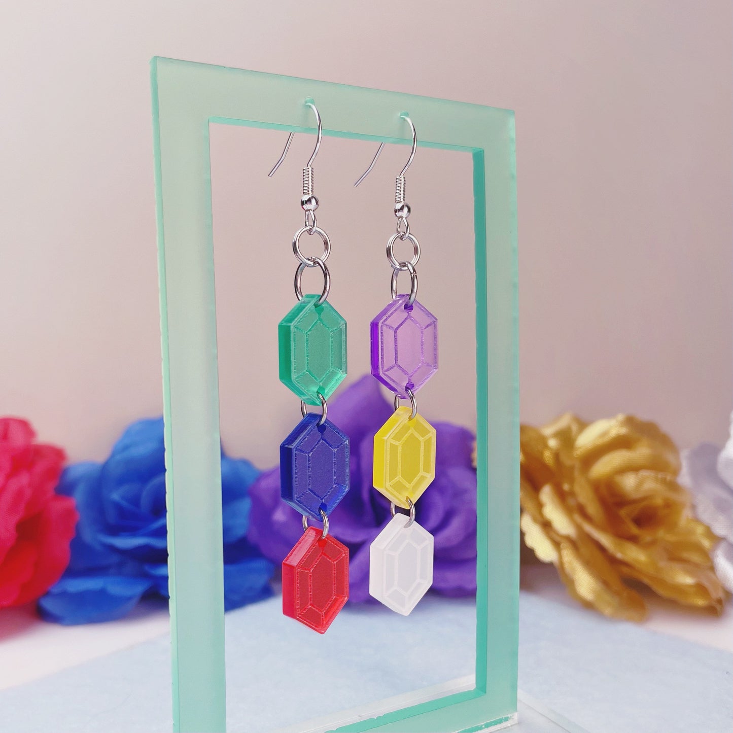 Mismatched Rupee Chain Earrings