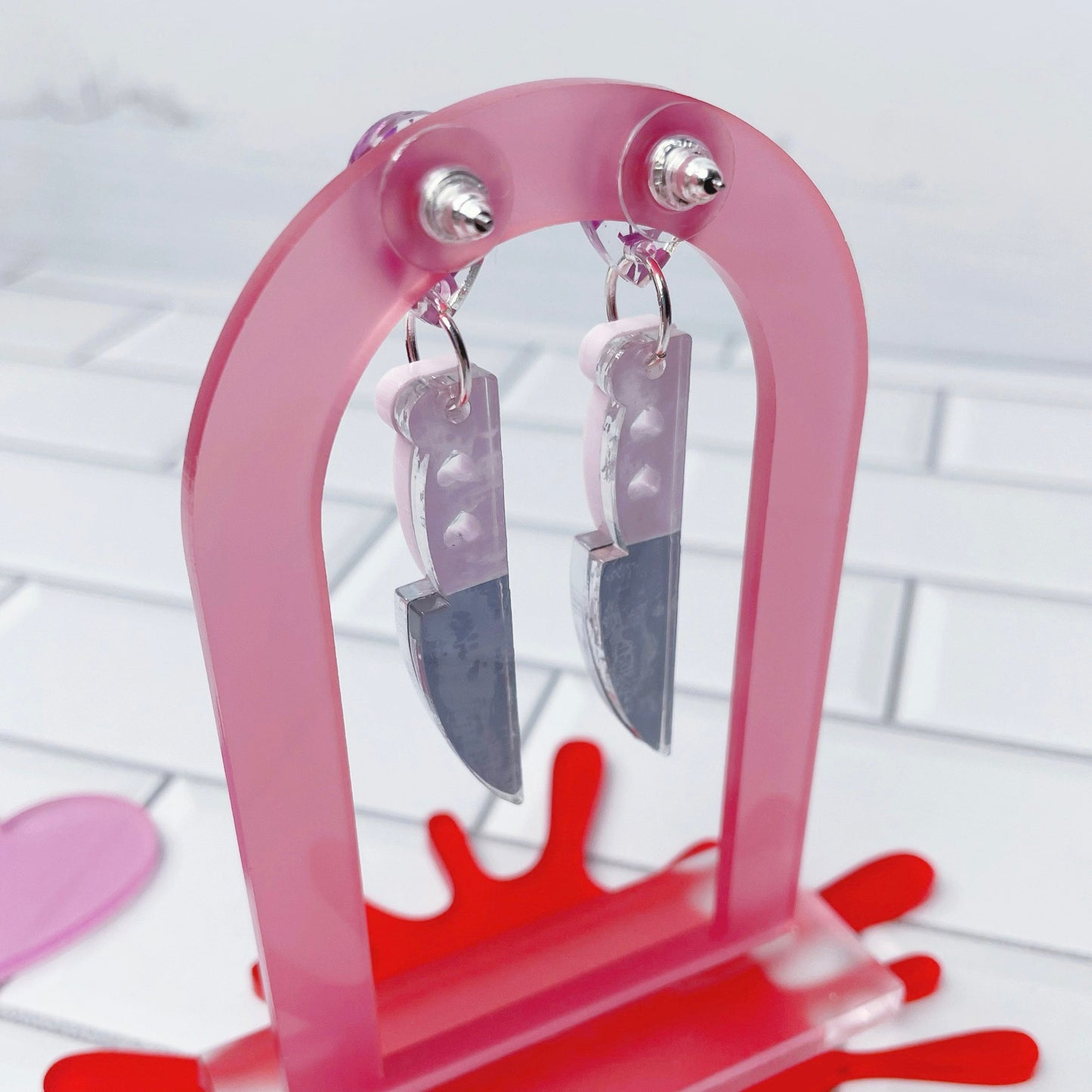 Kawaii Stabby Dangle Stud Earrings