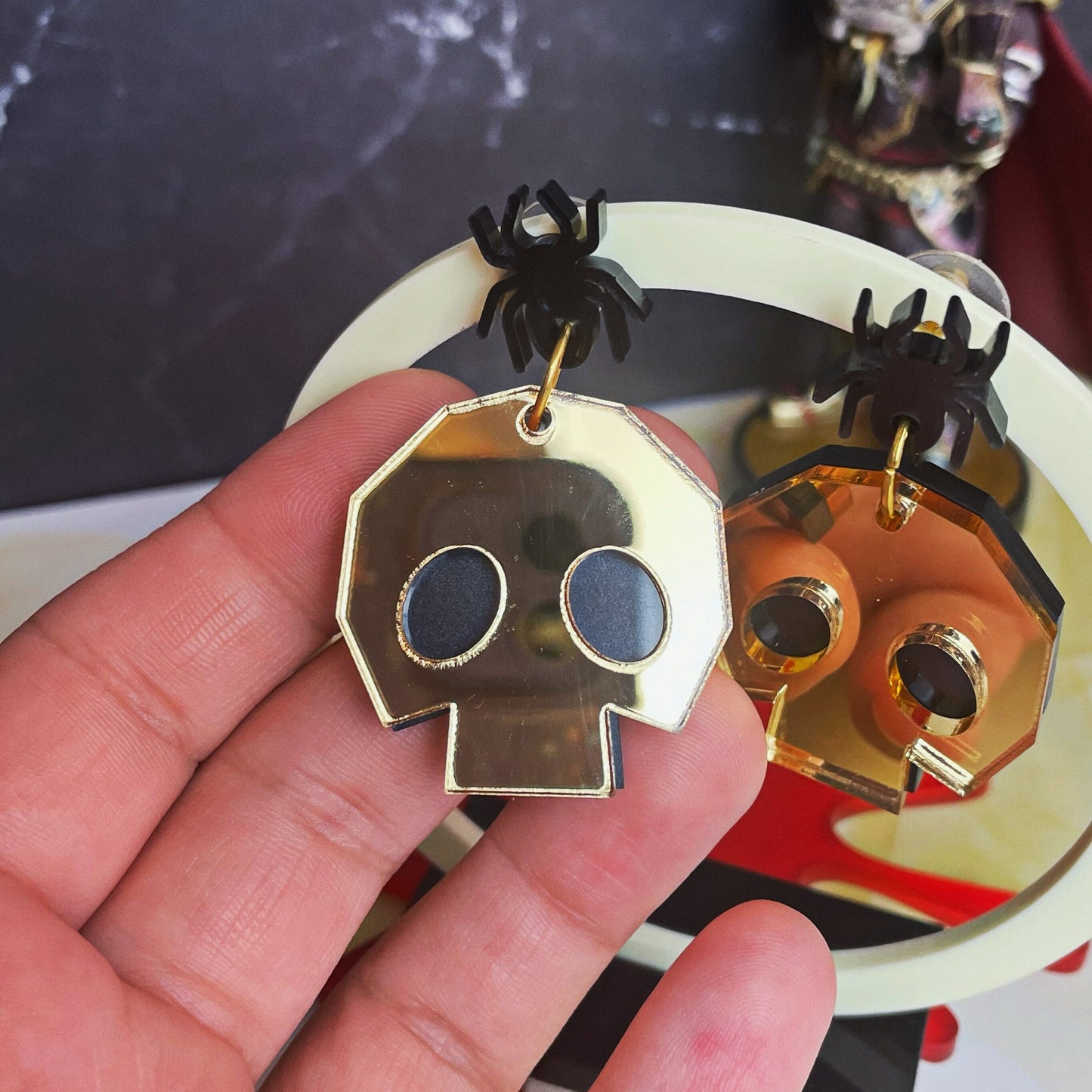 GAMEOVER - Skulltula Coin Stud Spider Earrings