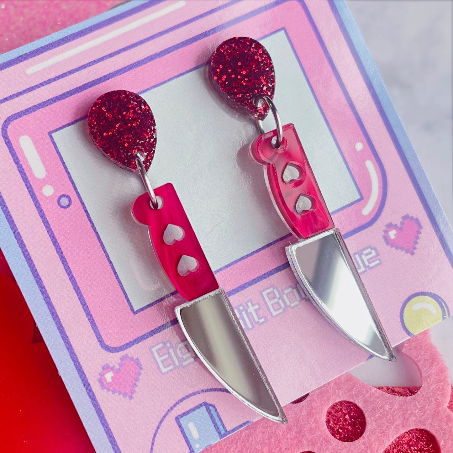 I Heart You Stabby Earrings