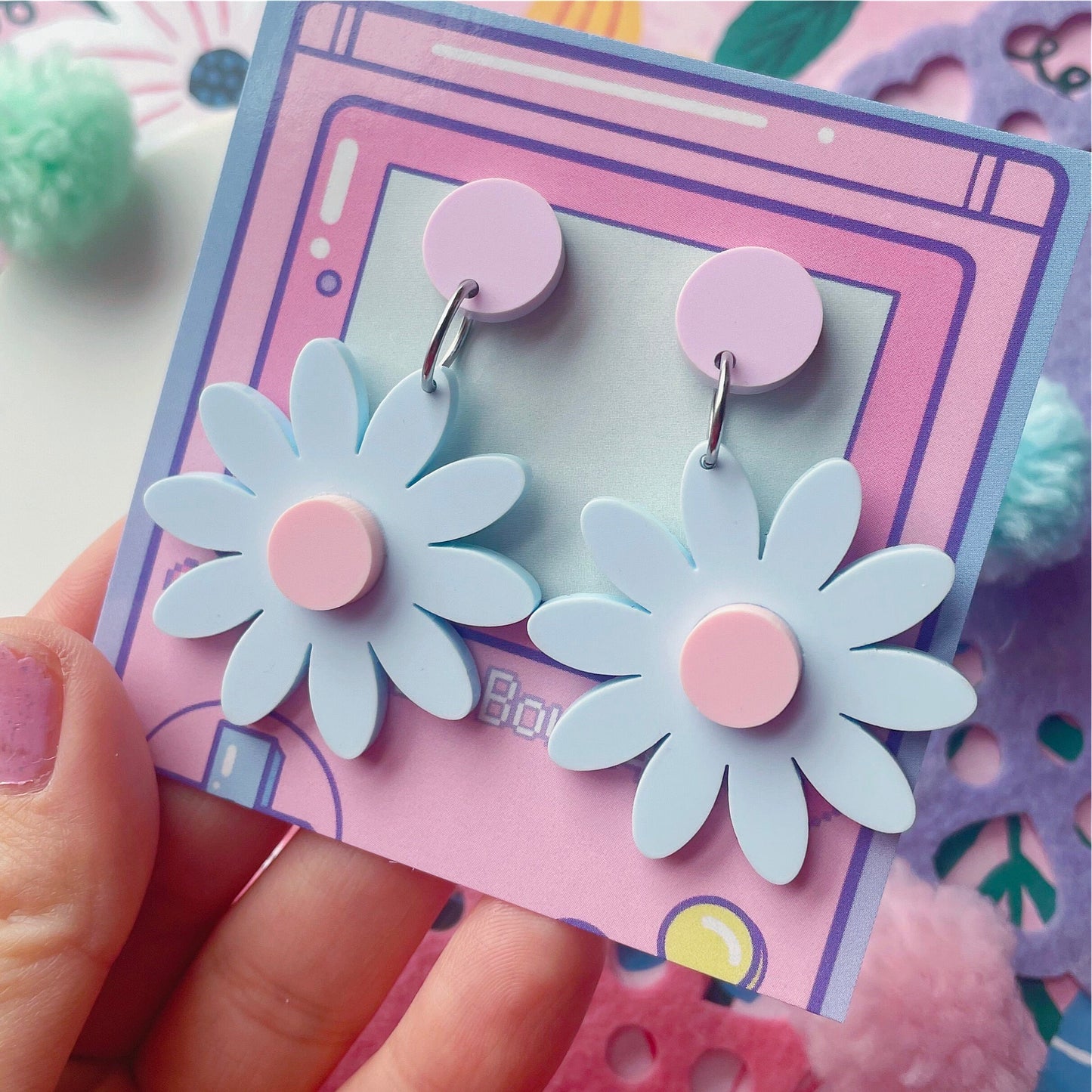 Cornflower Fields Flower Earrings