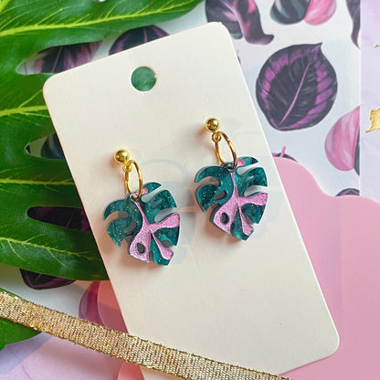 Byte Sized - Monstera Earrings // Choose Your Style!