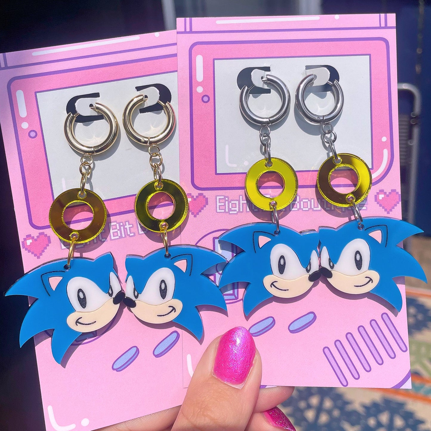 Hero or Dark Hedgehog Acrylic Earrings