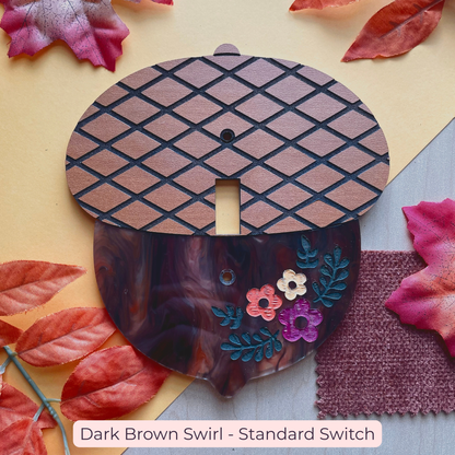 Grandmas Kitchen Acorn Light Switch Cover // Rocker + Standard Available!