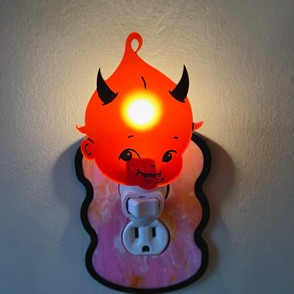 Retro Devil Baby Acrylic Night Light // Auto & Manual Options!