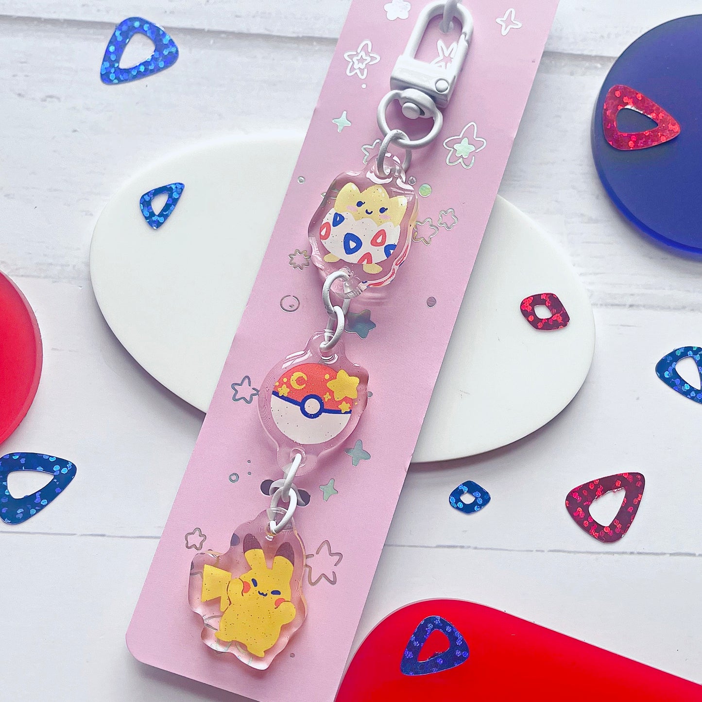 Friends Forever Pokemon Themed Dangle Keychain