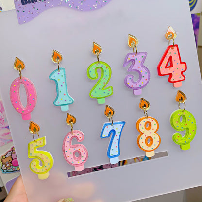 Single Birthday Candle Number - Sold Individually! Multiple Hardware Options Available