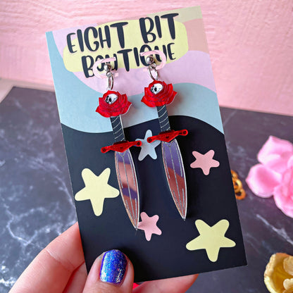 Deadly Bloom Dagger Earrings