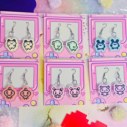 Pastel Rainbow Tama Earrings | Choose Your Character and Hardware!