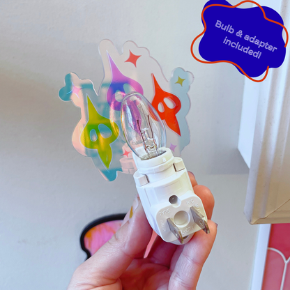 Ghostly Garden Sprite Acrylic Night Light // Auto & Manual Options!