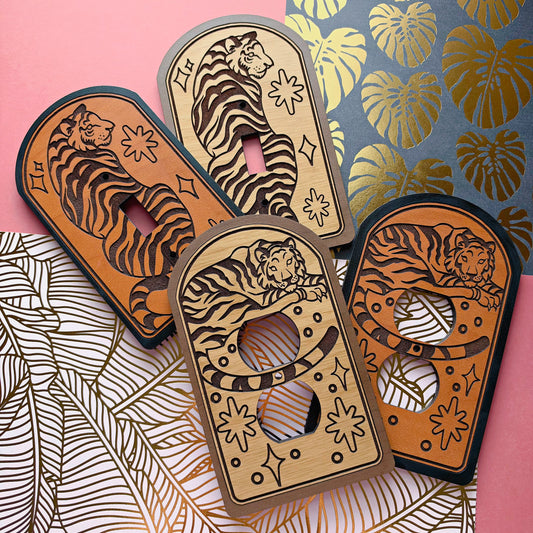 Midnight Market - Tiger's Gaze Outlet or Light Switch Decor Plate // Choose Your Color Combo!