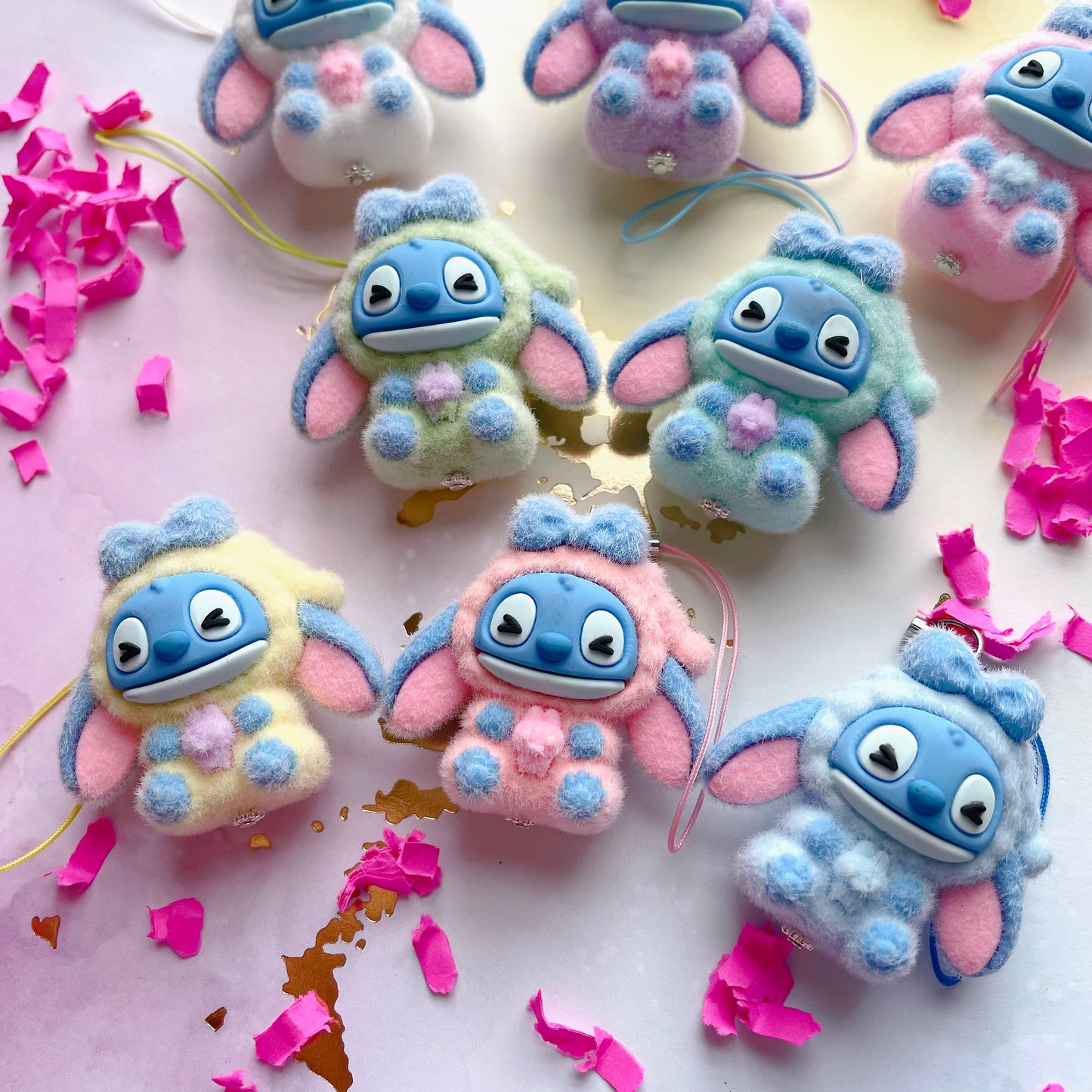 Flocked Sleepover Blue Alien Charm // Choose Your Color!