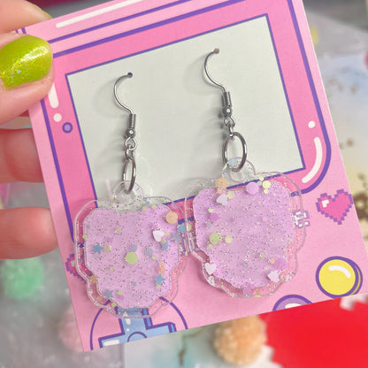 Pastel Rainbow Tama Earrings | Choose Your Character and Hardware!