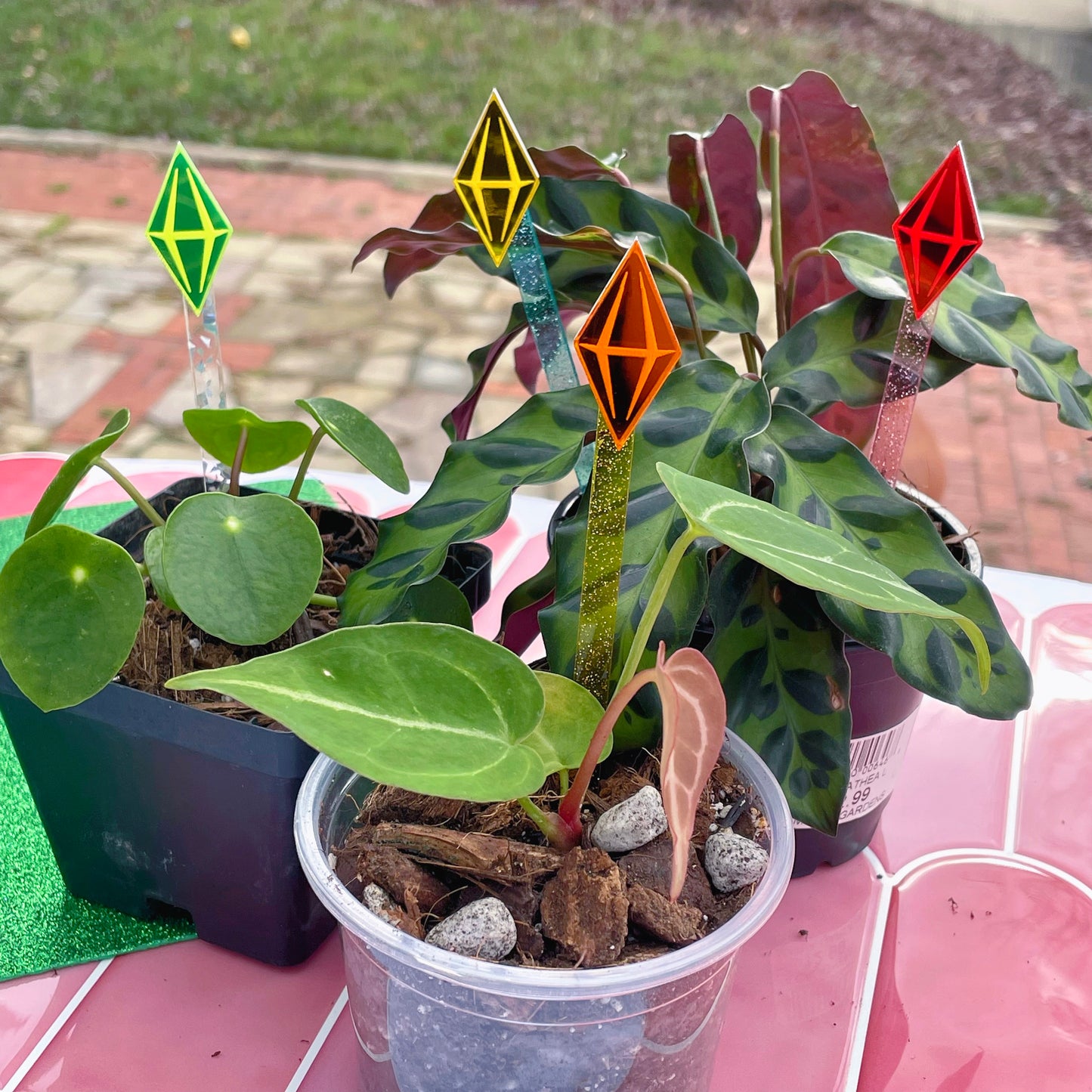 Plant Stake Magnet Topper // Plumbob | Choose Your Mood! PLANT STAKE Sold Separately