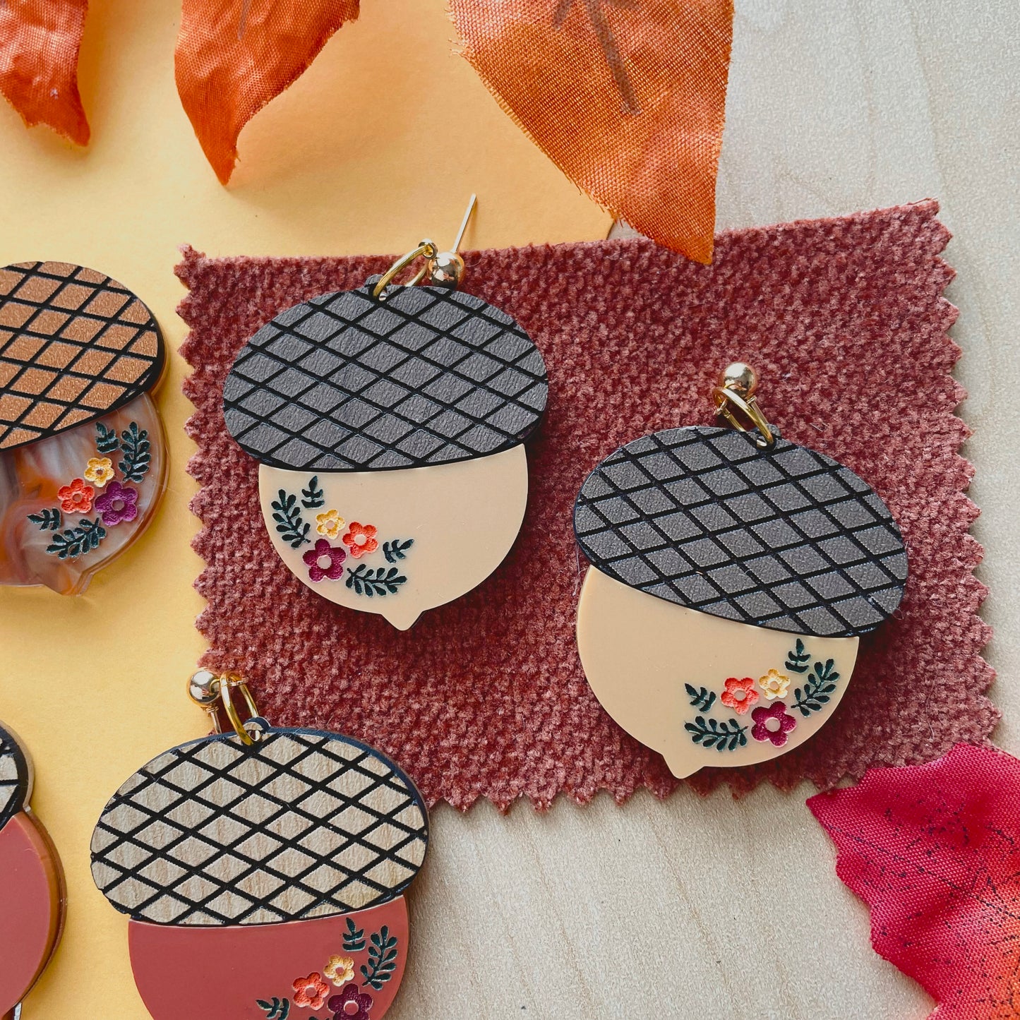 Grandmas Kitchen Acorn Earrings // Hardware Options Available!