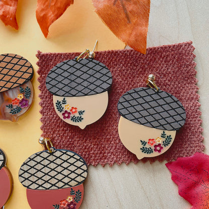 Grandmas Kitchen Acorn Earrings // Hardware Options Available!