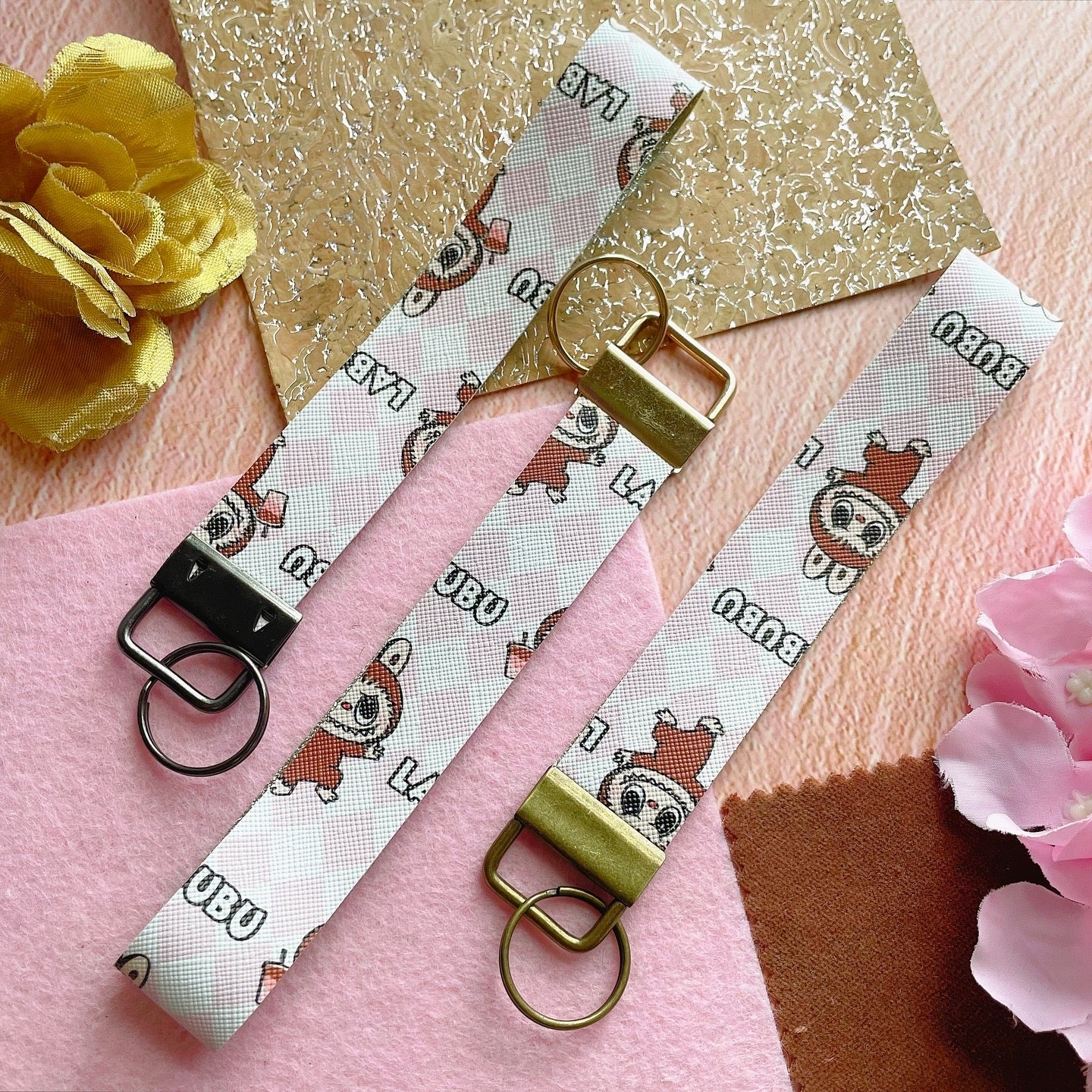 Kawaii Monster Coffee Lover Wristlet - Keychain Wristlet // B&B Collab