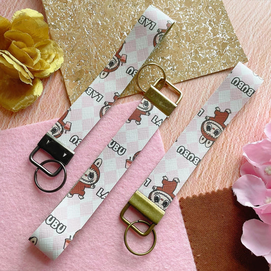 Kawaii Monster Coffee Lover Wristlet - Keychain Wristlet // B&B Collab