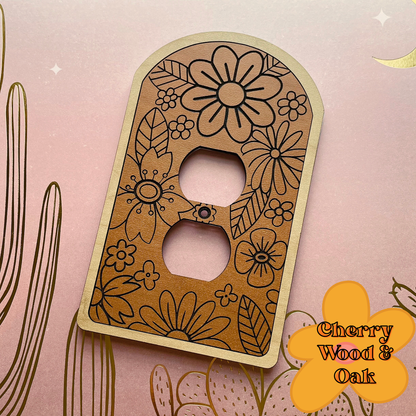 Grandmas Floral Cabin Outlet Cover