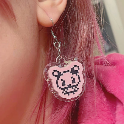 Pastel Rainbow Tama Earrings | Choose Your Character and Hardware!