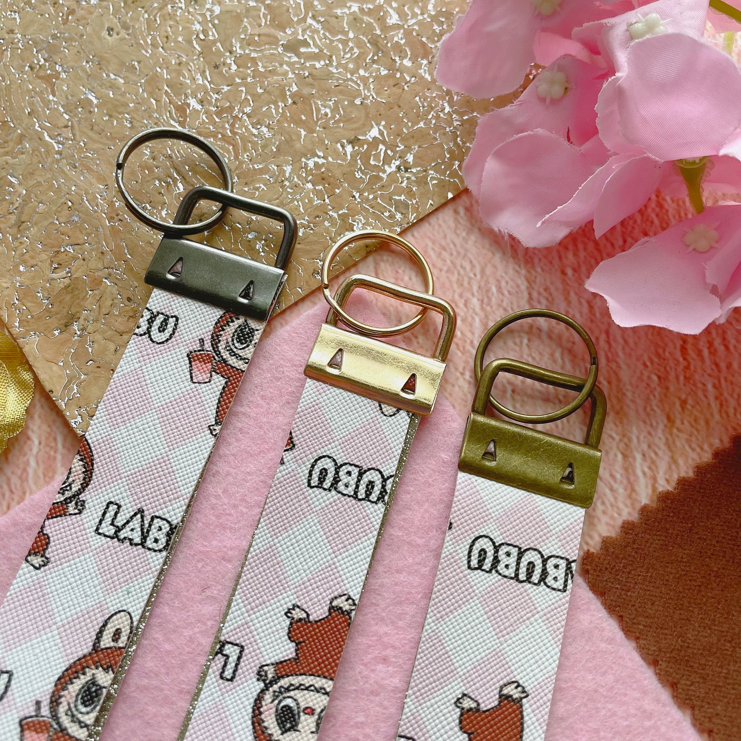 Kawaii Monster Coffee Lover Wristlet - Keychain Wristlet // B&B Collab