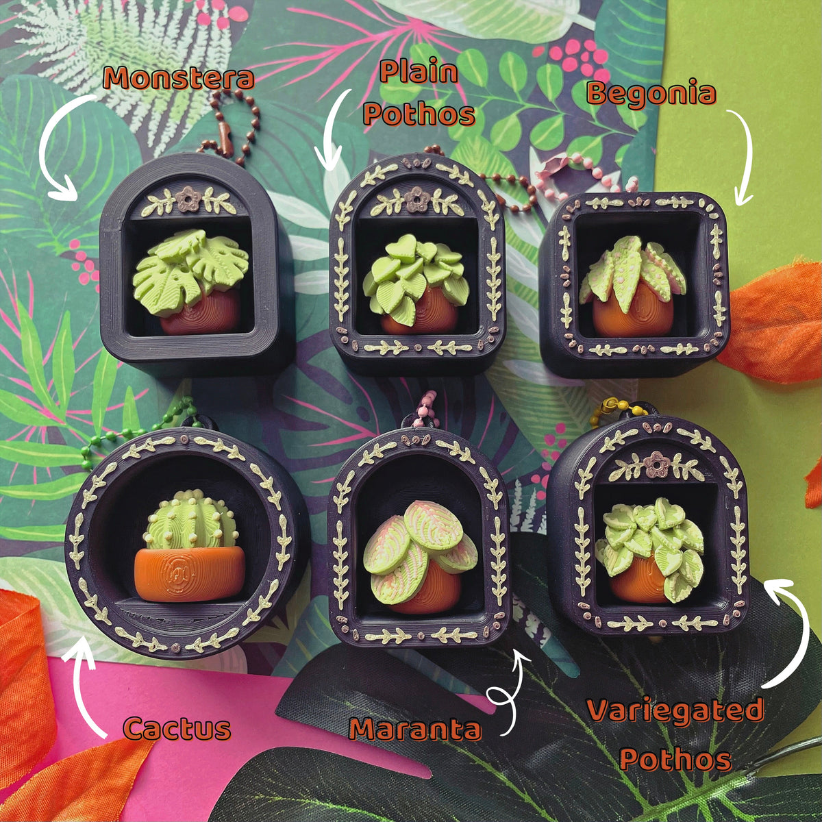 Pixel Poppers - Fidget Clicker Cozy Plant Shelf - Choose Your Combo!