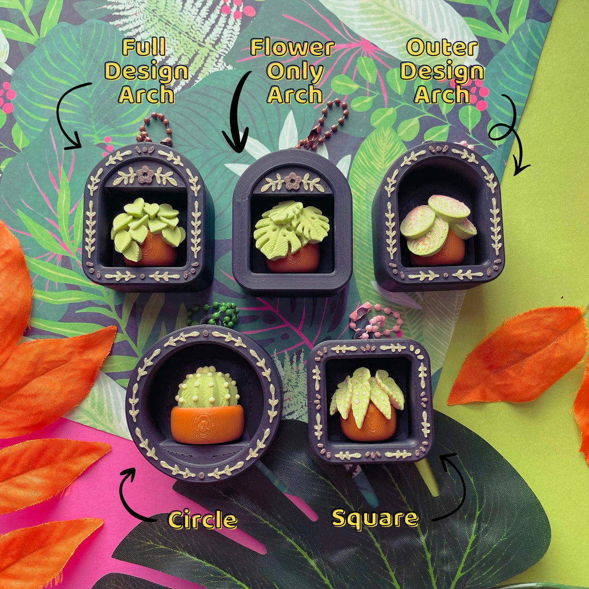 Pixel Poppers - Fidget Clicker Cozy Plant Shelf - Choose Your Combo!