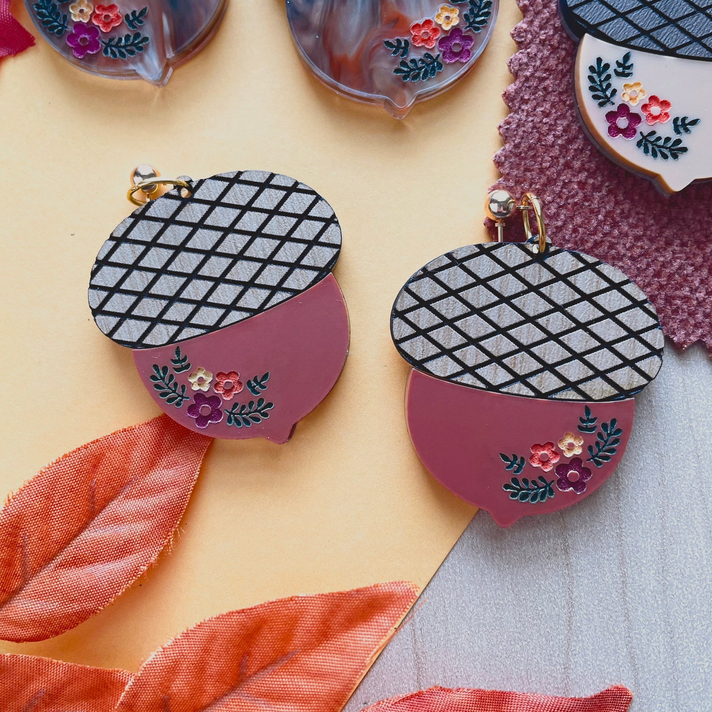 Grandmas Kitchen Acorn Earrings // Hardware Options Available!