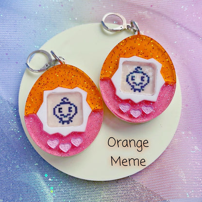 Tama Virtual Friends Acrylic Earrings and Keychains | Choose Your Friend!