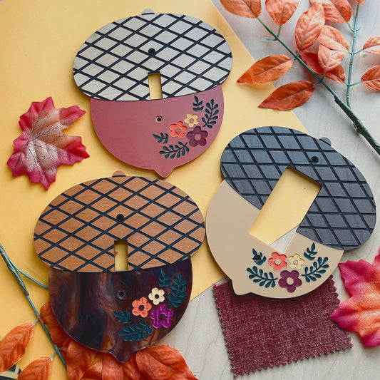 Grandmas Kitchen Acorn Light Switch Cover // Rocker + Standard Available!