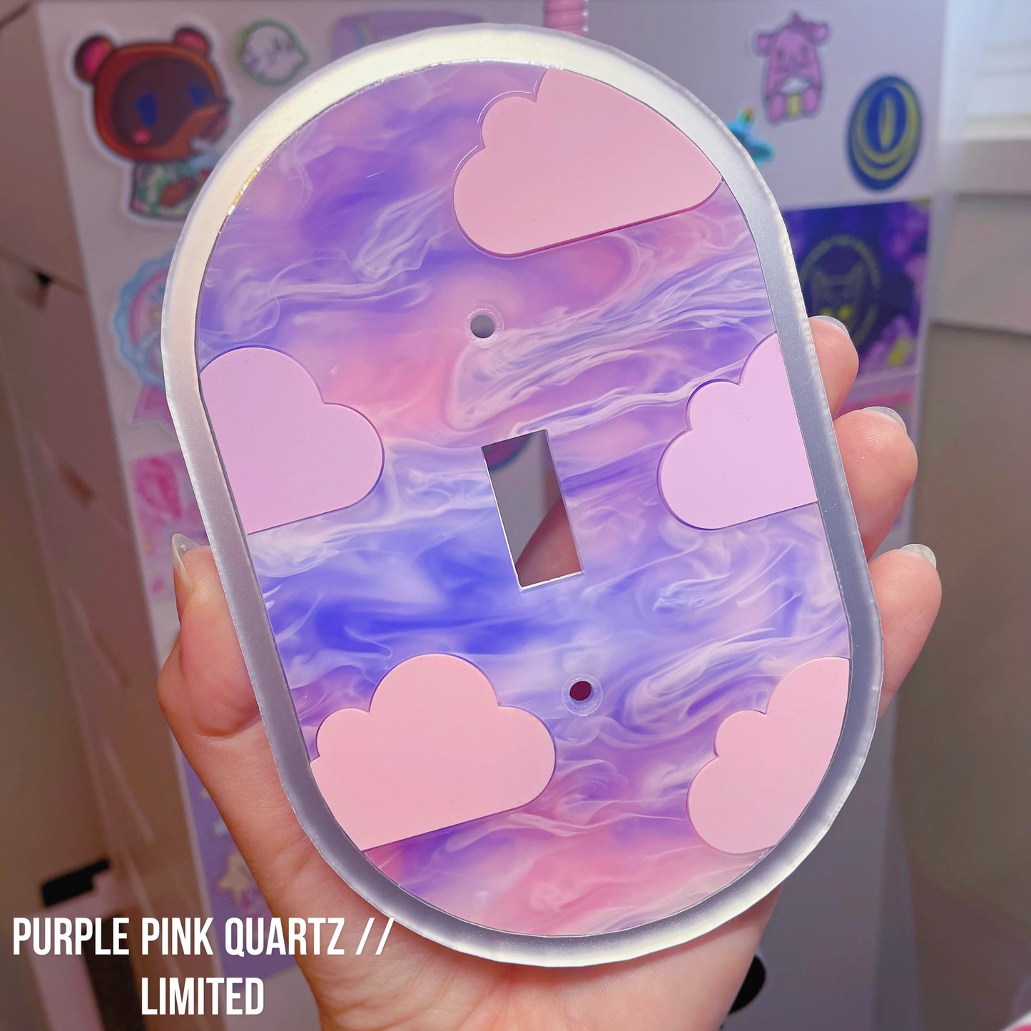 Cloudy Pastel Swirl Light Switch Cover | 4 Color Options! Screws Included