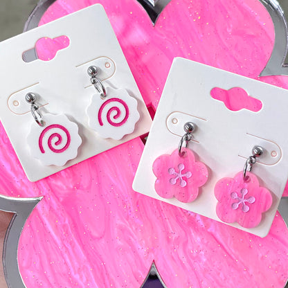 Byte Sized - Fish Cake or Pink Sprinkle Sakura Stud Earring