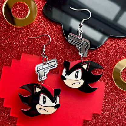 Hero or Dark Hedgehog Acrylic Earrings