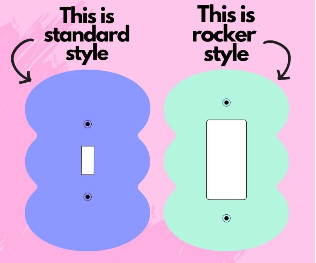 Cloudy Pastel Swirl Light Switch Cover | 4 Color Options! Screws Included