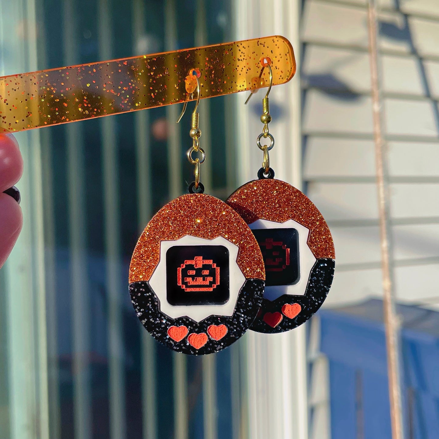 Tama Virtual Friends Acrylic Earrings and Keychains | SPOOKY SERIES