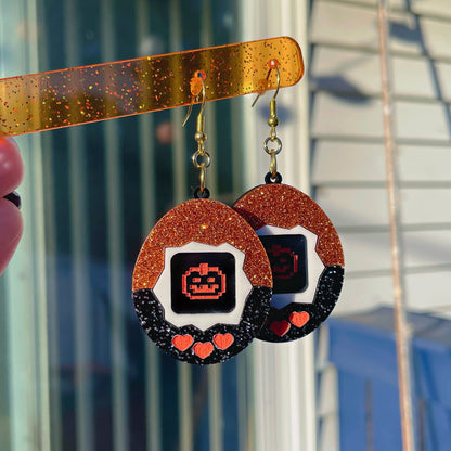 Tama Virtual Friends Acrylic Earrings and Keychains | SPOOKY SERIES