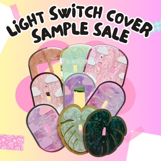 SAMPLE SALE - B-GRADE Light Switch Covers All Sizes + Shapes $10