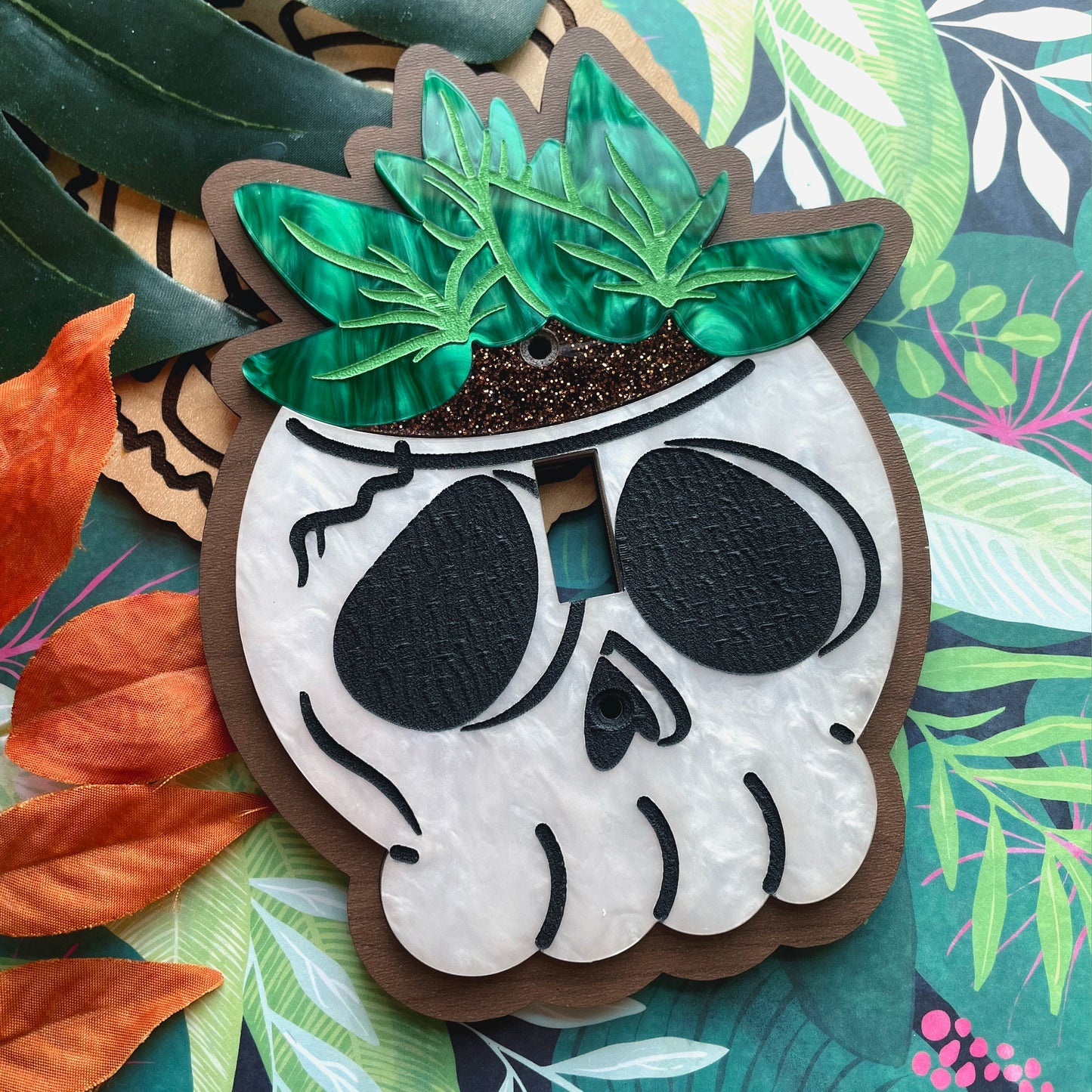 Oddities Shop \\ Rooted Remains Acrylic Light Switch Plate Cover