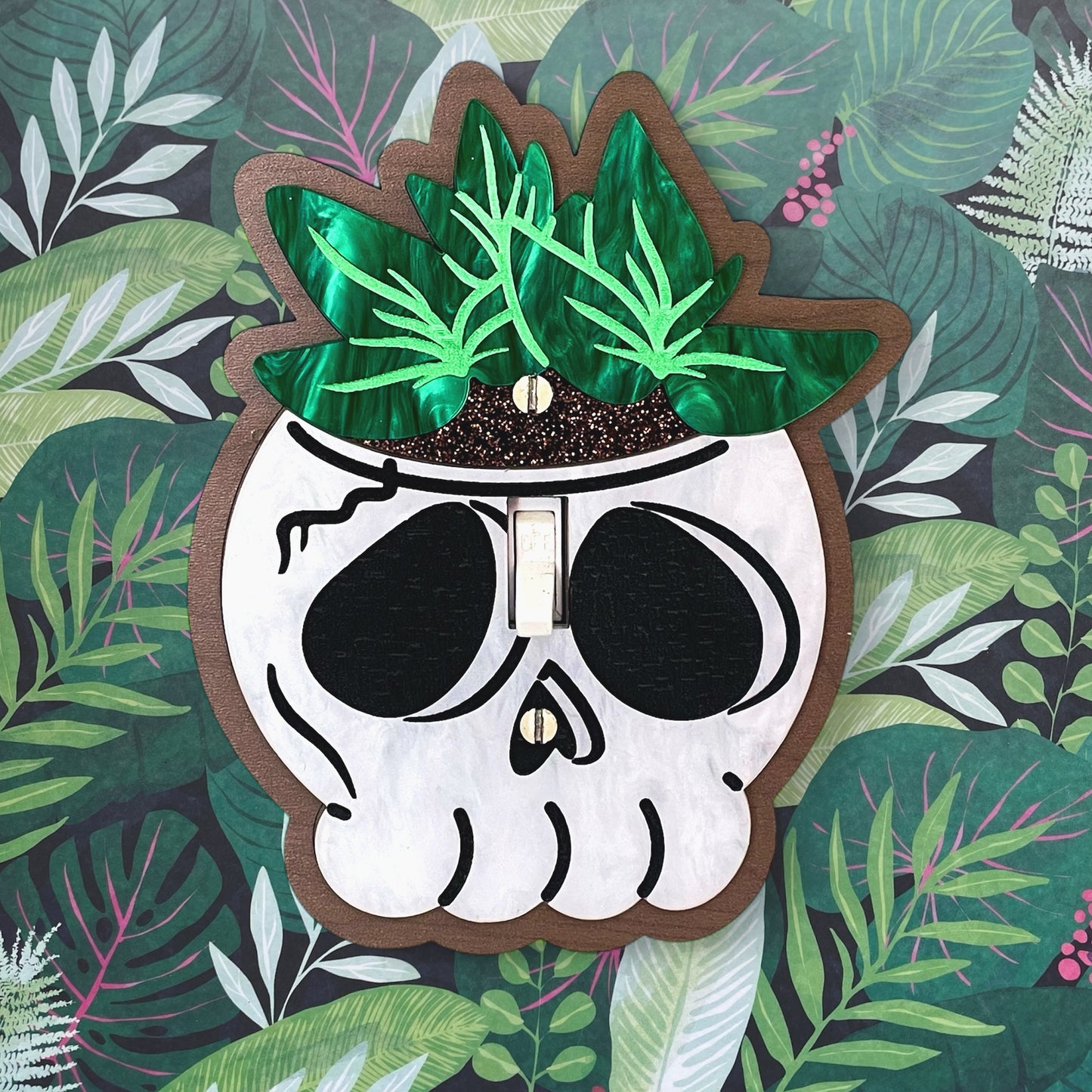Oddities Shop \\ Rooted Remains Acrylic Light Switch Plate Cover